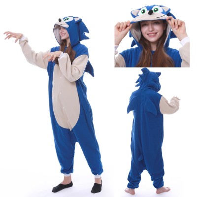 Sonic The Hedgehog Onesie Kigurumi Funny Cartoon Anime Pajama Cosplay Costume For Adult