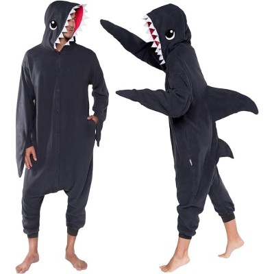 Black Shark Onesies Kigurumi For Halloween Adults Animal Costumes