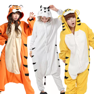 Bengal Tiger White Tiger & Classic Tiger Kigurumi Animal Onesie Jumpsuit Men& Women Pajamas