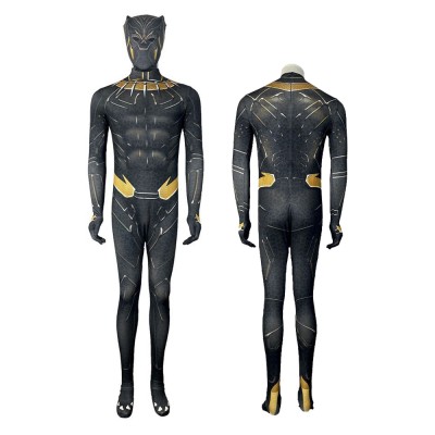 Black Panther 2 Men's Jumpsuit For Adults Halloween Cosplay Costumes