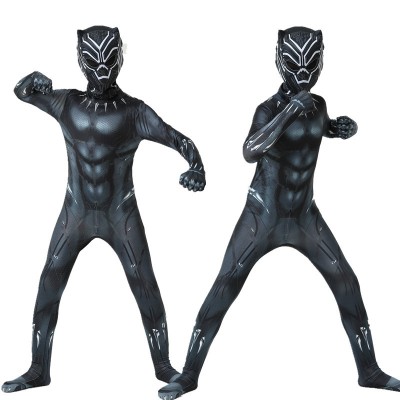 Black Panther Bodysuit For Kids Halloween Cosplay Costumes