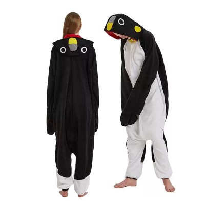 Black Penguin Onesie Kigurumi For Halloween Adults Animal Costuems
