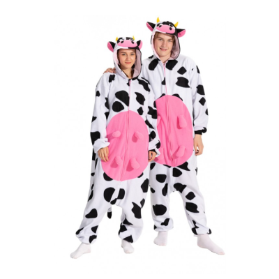 Cow with Udders Onesies Kigurumi For Halloween Adults Couples Costumes