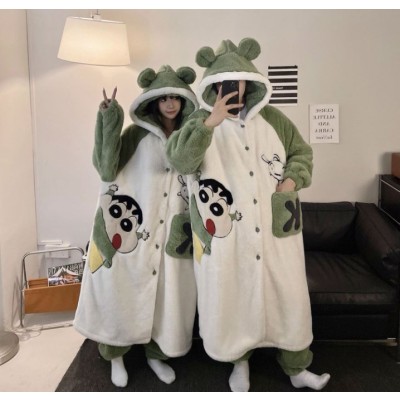 Crayon Shin-chan Couple Robes Loungewear Pajama Robes Set For Halloween Costumes