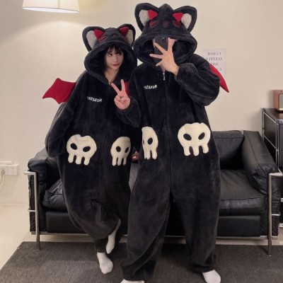 Cute Devil Onesie Pajama Couples Kigurumi For Halloween Costumes