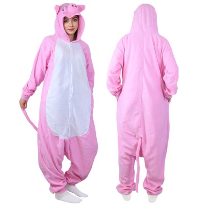 Dark Pig Onesie Kigurumi Animal Pajamas For Adults Halloween Costumes 