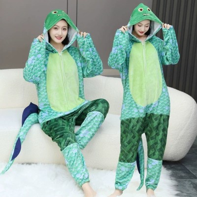 Halloween Adult New Cartoon Animal Dragon Koi Onesie Kigurumi Pajamas