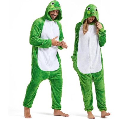 Frog Onesies Pajamas For Women Men Couples Halloween Couples Costumes