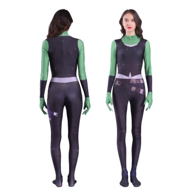 Guardians of the Galaxy Gamora Jumpsuit For Adult & Kids Halloween Costume