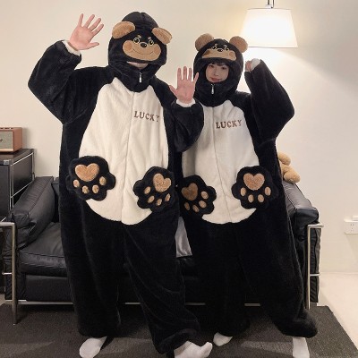 Honey Bee Puppy Onesies Pajama Kigurumi For Couples Matching Halloween Costumes