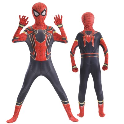 Iron Spider Spider-Man Onesie Halloween Costume Jumpsuit For Kids