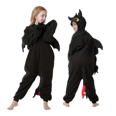 Toothless Onesie Dragon Kigurumi Pajamas For Halloween Kids Costumes
