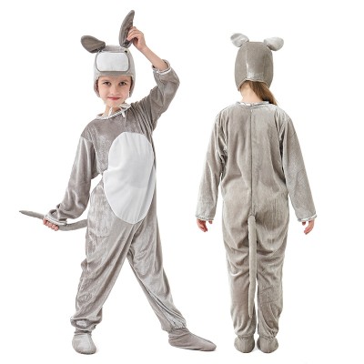 Gray Donkey Onesies Kigurumi For Kids Halloween Animal Costumes