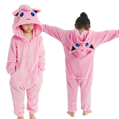 Pokemon Jigglypuff Pajama Kigurumi Onesies For Kids Halloween Cosplay Costumes