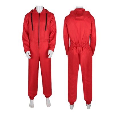La Casa de Papel Red Jumpsuit For Halloween Adult Costume 