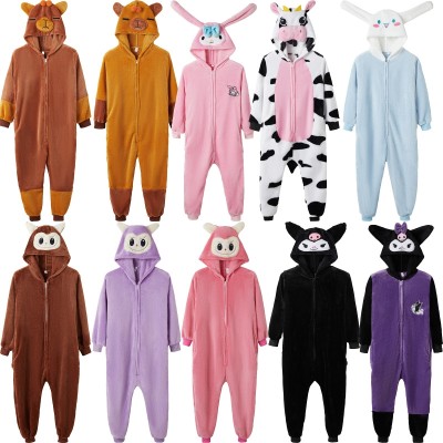 Labubu Capybara Cow Kuromi Sanrio Onesie Kigurumi For Matching Family Halloween Costumes