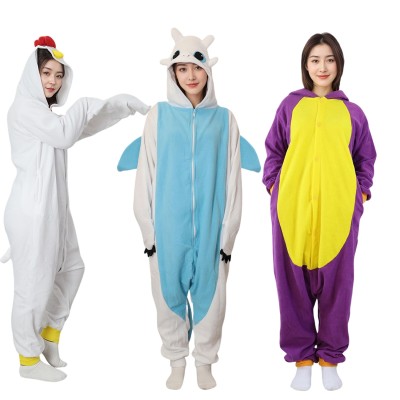 Light Fury & Purple Dragon & White Chicken Onesie Kigurumi For Halloween Group Costumes