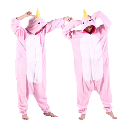 Narwhal Pink Whale Onesie Kigurumi For Adults Halloween Animal Costumes
