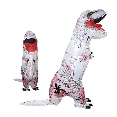 White Tyrannosaurus Inflatable Costume Blow Up Dinosaur Halloween Costumes