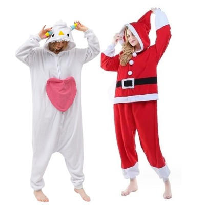 Santa Claus &Yeti Elf Onesie Pajamas Christmas Party Costume For Group