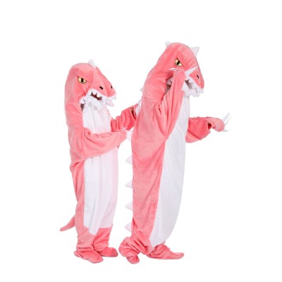 Dinosaur Kigurumi Onesie For Adults Cozy Flannel Wearable Dinosaur Sleeping Bag