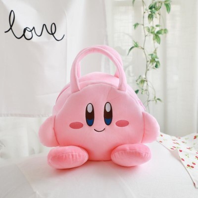 Pink Kirby Plush Stuffed Cartoon Small Bag For Kids