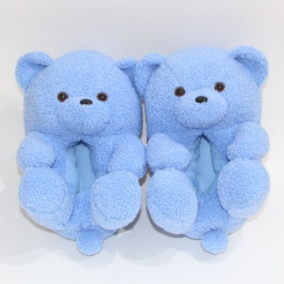 Multi-Color Teddy Bear Plush Stuffed Indoor Leisure Slippers Shoes For Adult