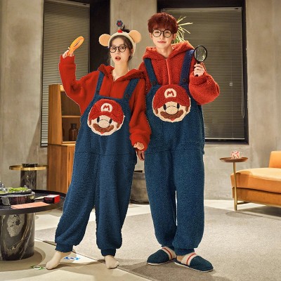 Super Mario Onesie Kigurumi Couple Matching Pajamas For Adult Costumes