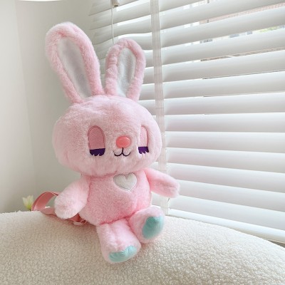 Pink Dream Rabbit Plush Cartoon Backpack For Kids and Teens