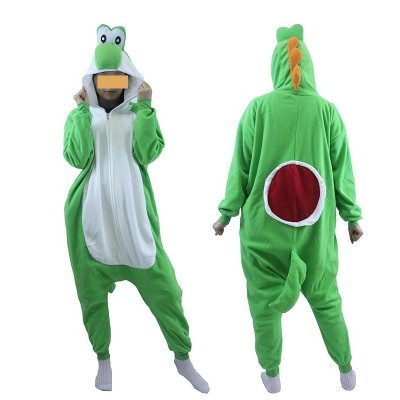  Adults Zip-up Mario Yoshi Onesie Kigurumi Cartoon Super Mario Costumes