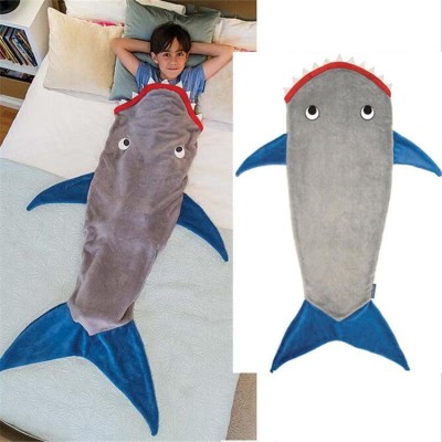 Kids Soft Flannel Shark Blanket Cozy Sleeping Bags