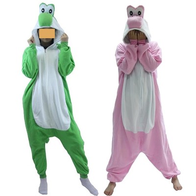  Mario Yoshi Onesie Kigurumi Pajamas For  Adults Halloween Couples Costume