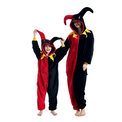 Adults & Kids Clown Onesie Pajamas Halloween Costume For Party Outfit