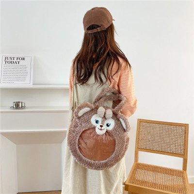 Lovely ShellieMay Plush Transparent Japanese Large Capacity Cross-Body Bag