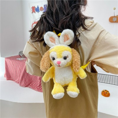 Rabbit Eared Puppy Plush Doll Backpack For Kids and Teens