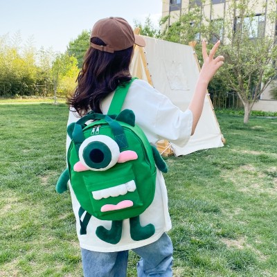 Ins Funny Personality Cartoon Monster Doll Student  Backpack