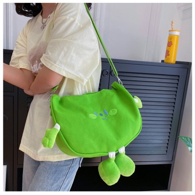 Funky Pea Pod Trend Canvas Shoulder Bag