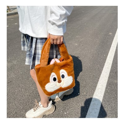 Cartoon Cute Squirrel Animal Plush Hand Carrier Bag