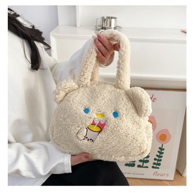 Japanese Female Cute Furry Hand Carrying Small Bag