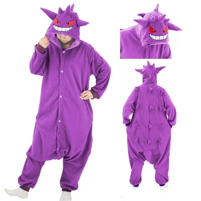 Pokemon Gengar Onesie  Halloween Costume For Unisex Adult 
