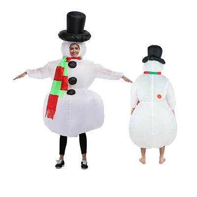 Inflatable Snow Man Costume Blow Up Halloween Party Costumes For Adult