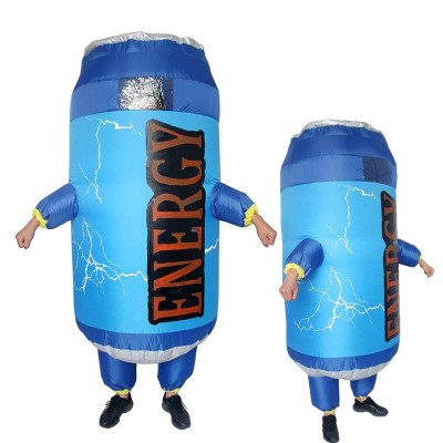 Halloween Inflatable Electrolyte Soda Costume Blow Up Funny Cosplay Suit