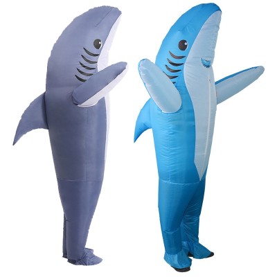 Funny Inflatable Shark Costume Blow Up Halloween Cosplay Costumes For Adult