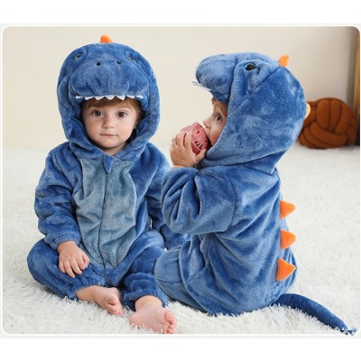 Blue Dinosaur Baby Halloween Costume Onesie Romper Animal Outfit