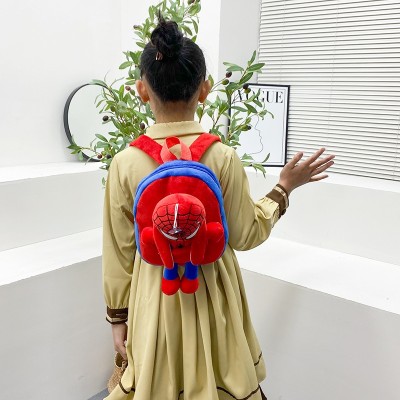 Spiderman Plush Cartoon Children Backpack Kindergar Schoolbag