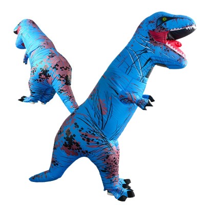 Inflatable Tyrannosaurus Costume Blow Up Dinosaur Halloween Costumes Blue