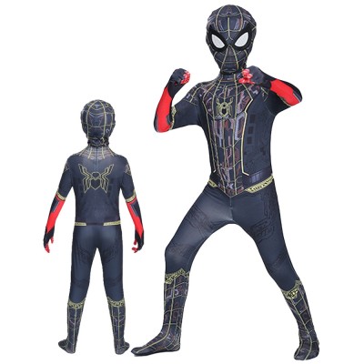 Spider-Man No Way Home Black Parent-child Jumpsuit For Halloween Family Costumes
