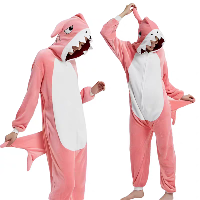 Cartoon Animal Pink Megalodon Onesie Kigurumi Pajamas For Adult Halloween