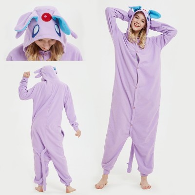 Pokemon Espeon Onesie for Adults Halloween Costume