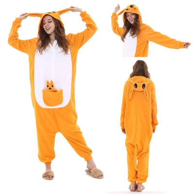 Kangaroo Kigurumi Onesie Pajamas Animal Costume For Adult